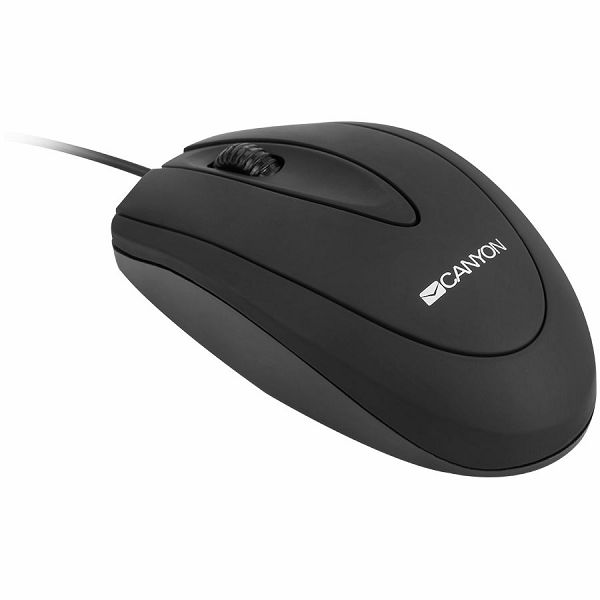 CANYON Mouse CNE-CMS1 (Wired, Optical 800 dpi, 3 btn, USB), Black