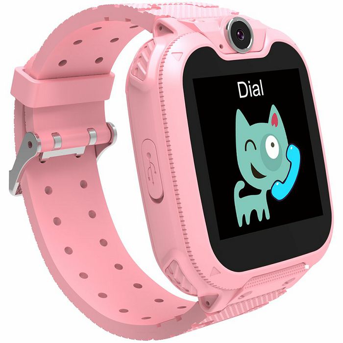 Kids smartwatch, 1.54 inch colorful screen, Camera 0.3MP, Mirco SIM card, 32+32MB, GSM(850/900/1800/1900MHz), 7 games inside, 380mAh battery, compatibility with iOS and android, red, host: 54*42.6*13.