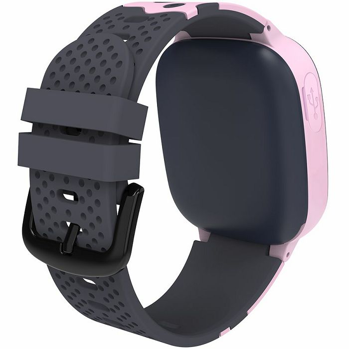 Kids smartwatch, 1.44 inch colorful screen, GPS function, Nano SIM card, 32+32MB, GSM(850/900/1800/1900MHz), 400mAh battery, compatibility with iOS and android, Pink, host: 52.9*40.3*14.8mm, strap: 23