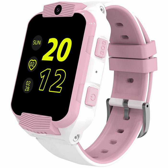 Kids smartwatch Canyon Cindy KW-41, 1.69"IPS colorful screen 240*280, ASR3603C, Nano SIM card, 192+128MB, GSM(B3/B8), LTE(B1.2.3.5.7.8.20) 680mAh battery, built in TF card: 512MB, White Pink, host: 53