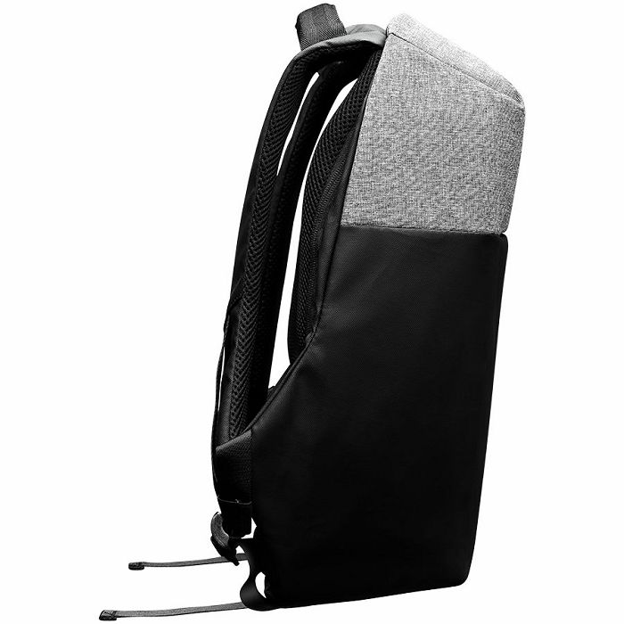 Backpack for 15.6" laptop, black and dark gray (Material: 900D Glued Polyester and 600D Polyester)