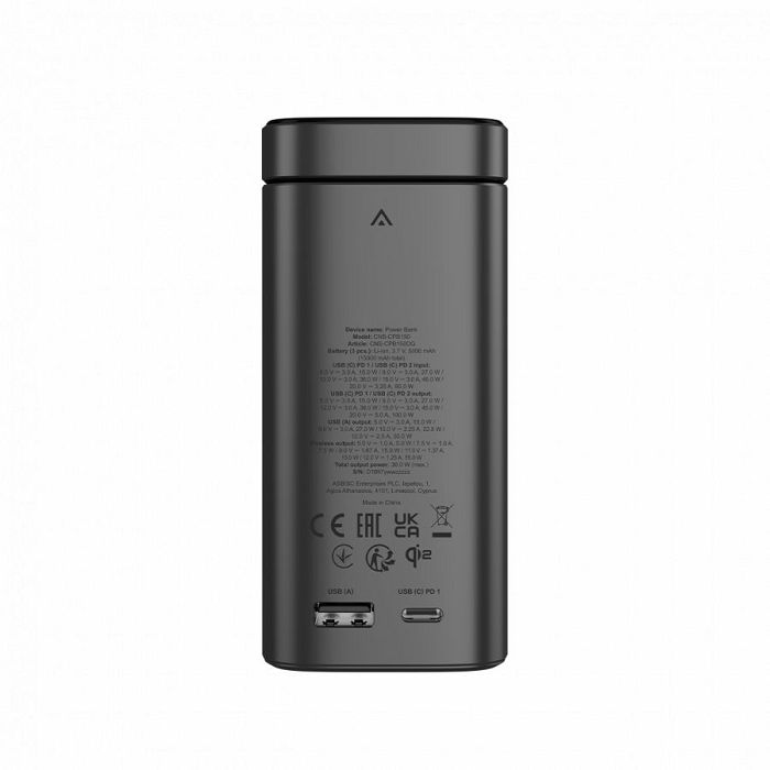 CANYON Qi2 magnetic power bank OnPower 150 15000mAh Aluminium Dark grey