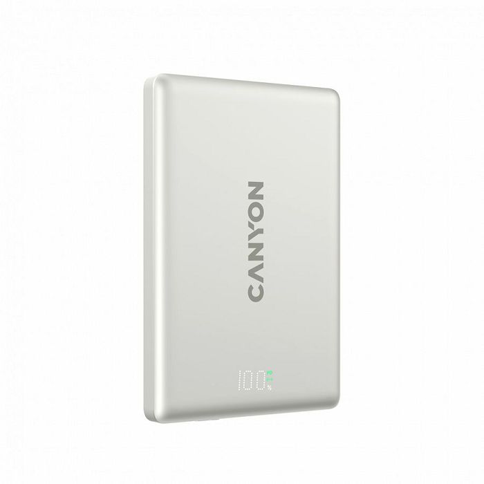 CANYON magnetic power bank OnPower 500 PD20W 5000mAh Aluminium Star Grey