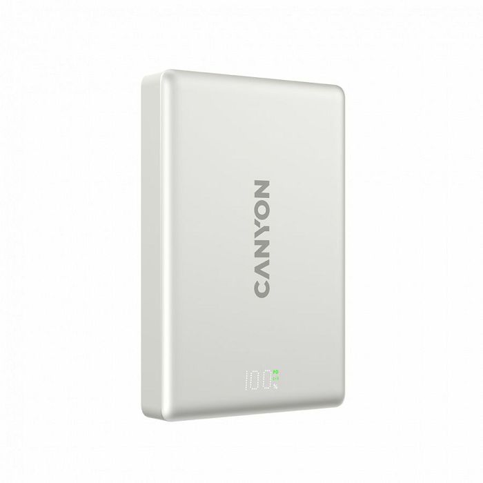 CANYON magnetic power bank OnPower 511 PD20W 10000mAh Aluminium Star Sivi
