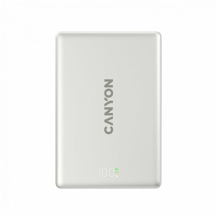 CANYON magnetic power bank OnPower 511 PD20W 10000mAh Aluminium Star Sivi