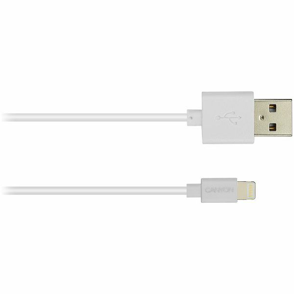 CANYON CNS-MFICAB01W Ultra-compact MFI Cable, certified by Apple, 1M length, 2.8mm , White color