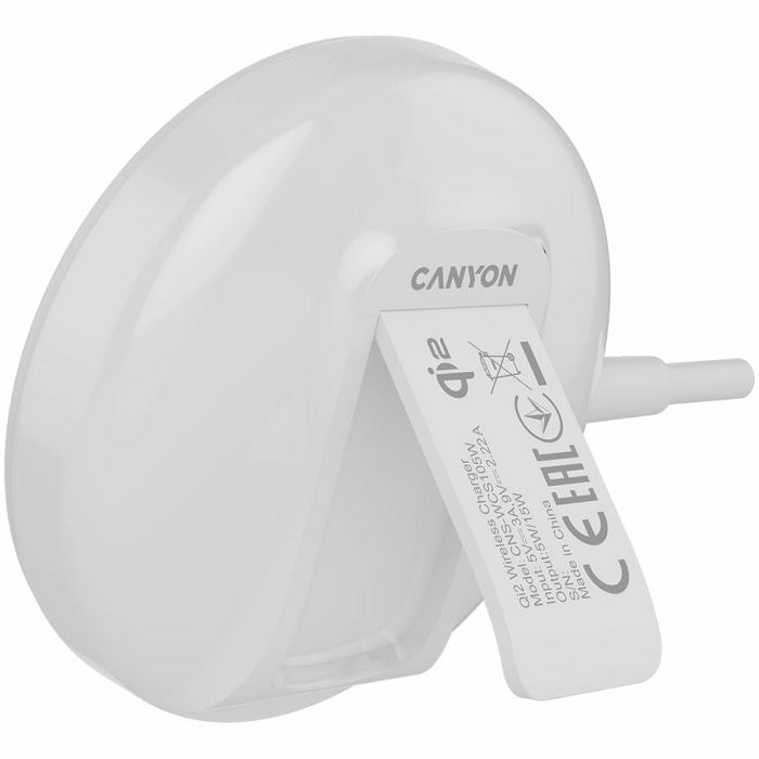 CANYON wireless charger WS-105 15W Qi2 White