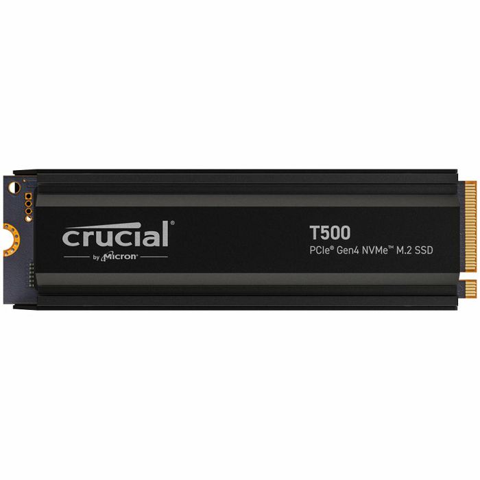 Crucial SSD Crucial T500 2TB PCIe Gen4 NVMe M.2 SSD with heatsink, EAN: 649528940001