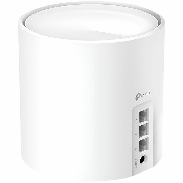 "AX3000 Whole Home Mesh Wi-Fi 6 System, 2 unitsSPEED: 574 Mbps at 2.4 GHz + 2402 Mbps at 5 GHzSPEC: 2× Internal Antennas, 3× Gigabit Ports (WAN/LAN auto-sensing), 2 Streams and HE160 for 5GHzFEATURE: 