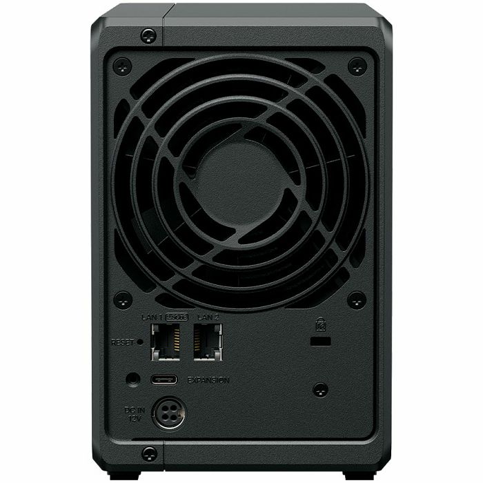 Synology DS725+, Tower, 2-Bays 3.5 SATA HDD/SSD, 2 x M.2 2280 NVMe SSD, CPU AMD Ryzen R1600 dual-core (4-thread), max. boost up to 3.1 GHz, 4 GB DDR4 ECC SODIMM, 1 x 2.5 GbE, 1 x 1GbE, 1 x USB 3.2, 