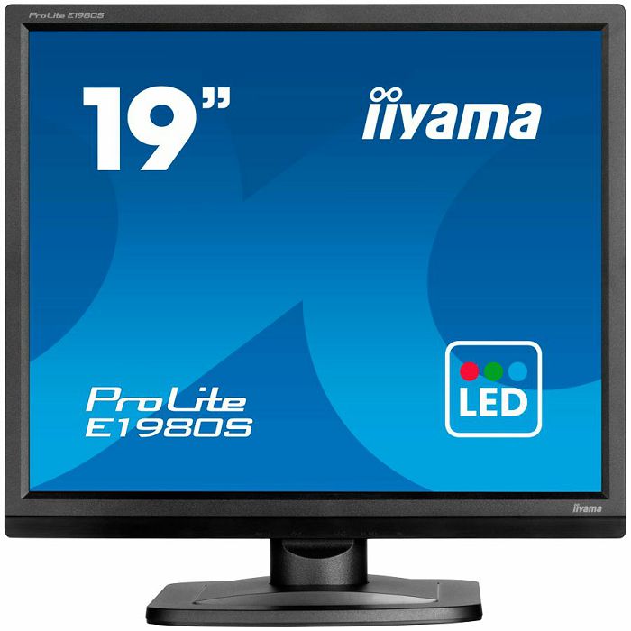IIYAMA Monitor LED E1980S-B1 19" 1280 x 1024 5:4 250 cd/m 5ms VGA DVI tilt