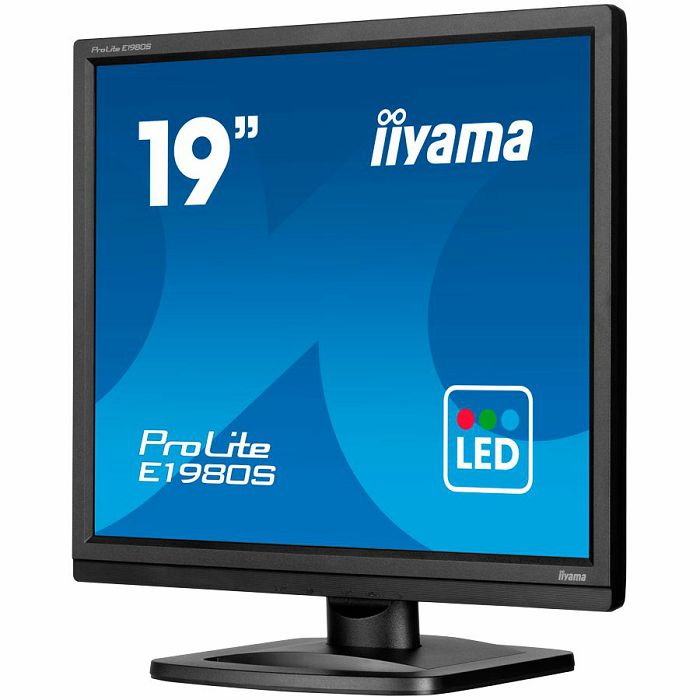 IIYAMA Monitor LED E1980S-B1 19" 1280 x 1024 5:4 250 cd/m 5ms VGA DVI tilt