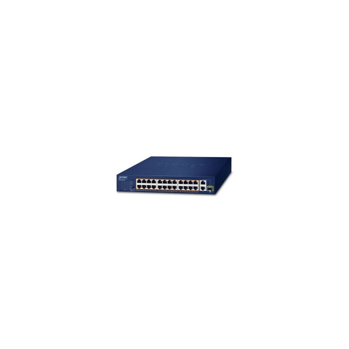 PLANET PoE preklopnik (Switch) 24-port 10/100Mbps + 2-porta 10/100/1000T + 1-port djeljivi 1000X SFP, rackmount kit