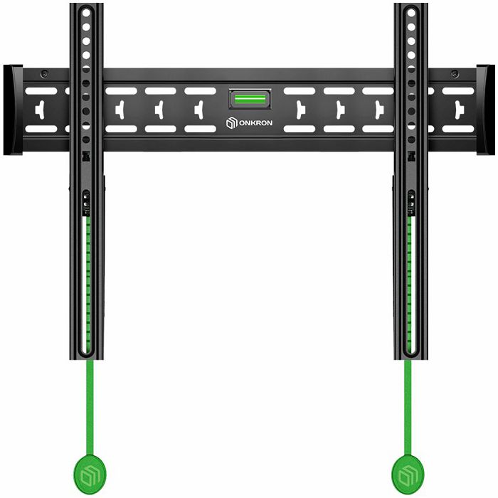 ONKRON Fixed TV Wall Mount for 43 to 85-inch Flat Panel TVs Digital Panels 68,2 kg, Black