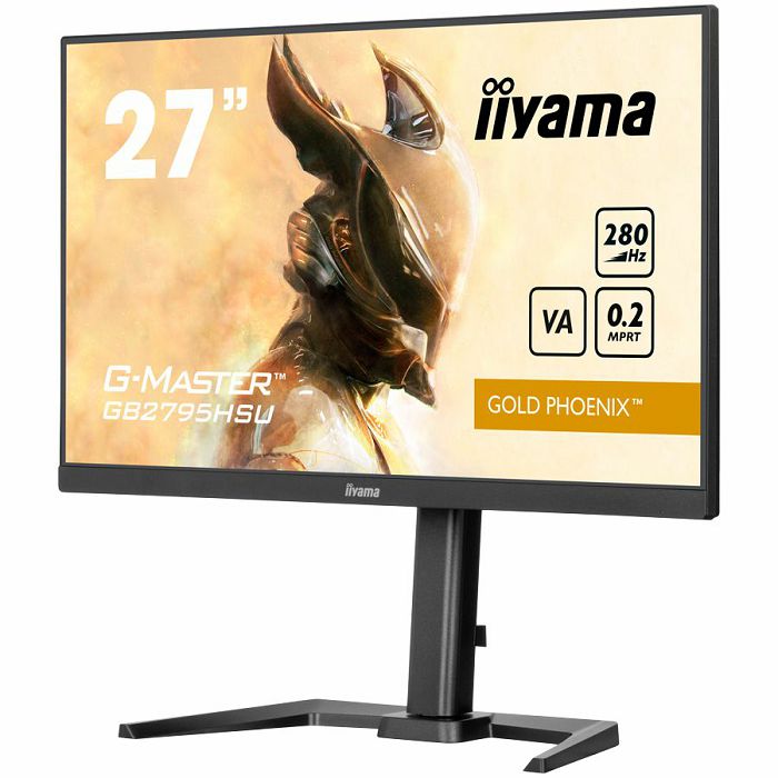 27inch Fast VA Gaming G-Master Gold Phoenix Free Sync Premium 1920x1080 at280Hz 300cd 4000:1 HDMI DP Speakers USB Black Tuner 15cm Height Stand