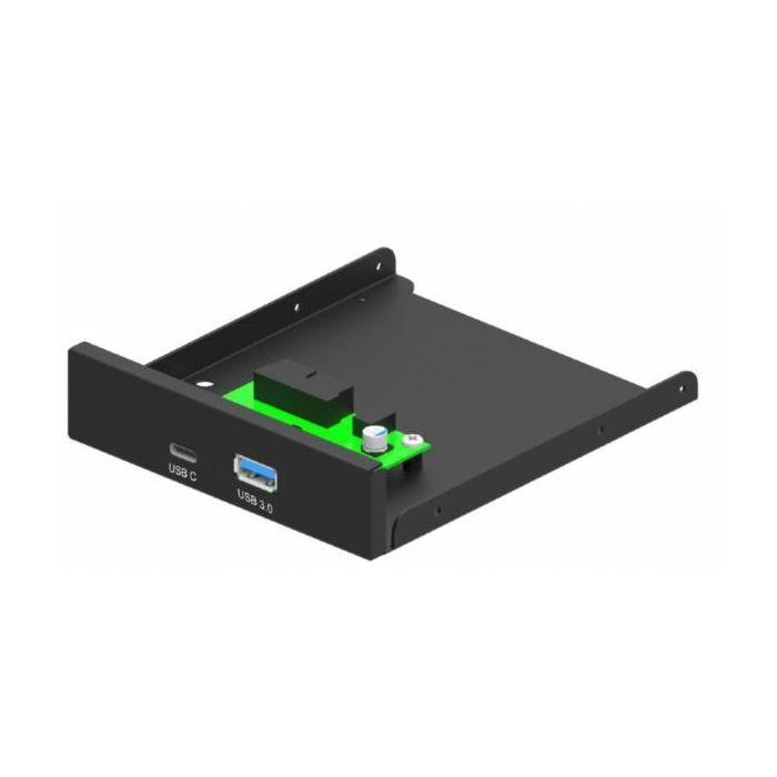 Gembird Internal 3.5'' front PC panel, USB 3.1 Type-A Type-C port, black