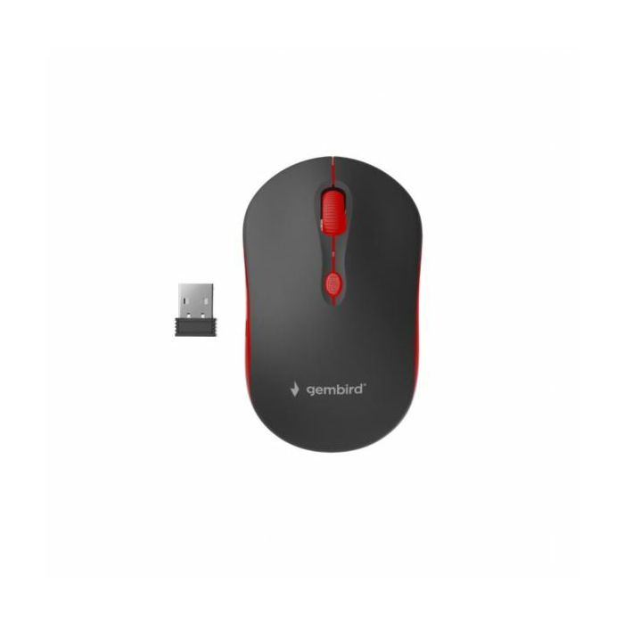 Gembird Wireless optical mouse, black red