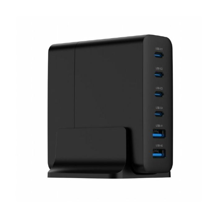 Gembird 6-port 75W GaN USB fast charger, black
