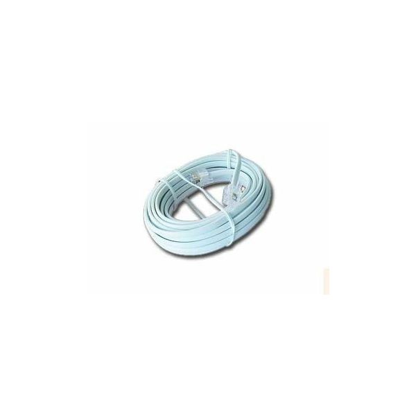 Gembird Telephone cord 6P4C, 3 meters, white