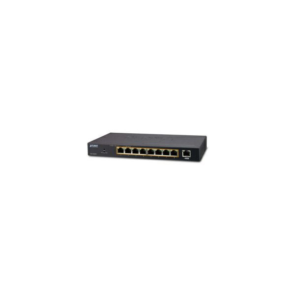 PLANET Gigabit Preklopnik (Switch) 8-port 10/100/1000Mbps sa 8-Port 802.3at PoE + 1-port Gigabit Ethernet Switch (120W POE Budget with External Power Supply)