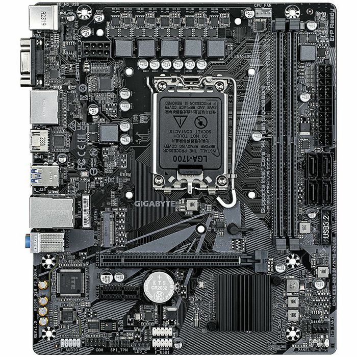 GIGABYTE MB LGA1700 2 x DDR4 1 x M.2 4 x SATA 1 x D-Sub 2 x DisplayPorts 1 x HDMI port Micro ATX