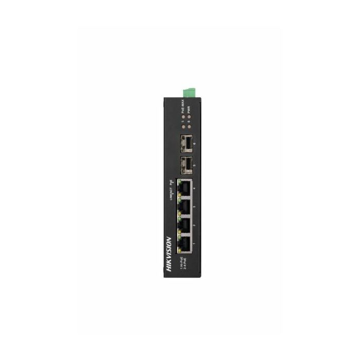 HikVision 4-Port GbE RJ45 PoE (60W) 2 x 1G SFP Unmanaged Harsh POE Switch