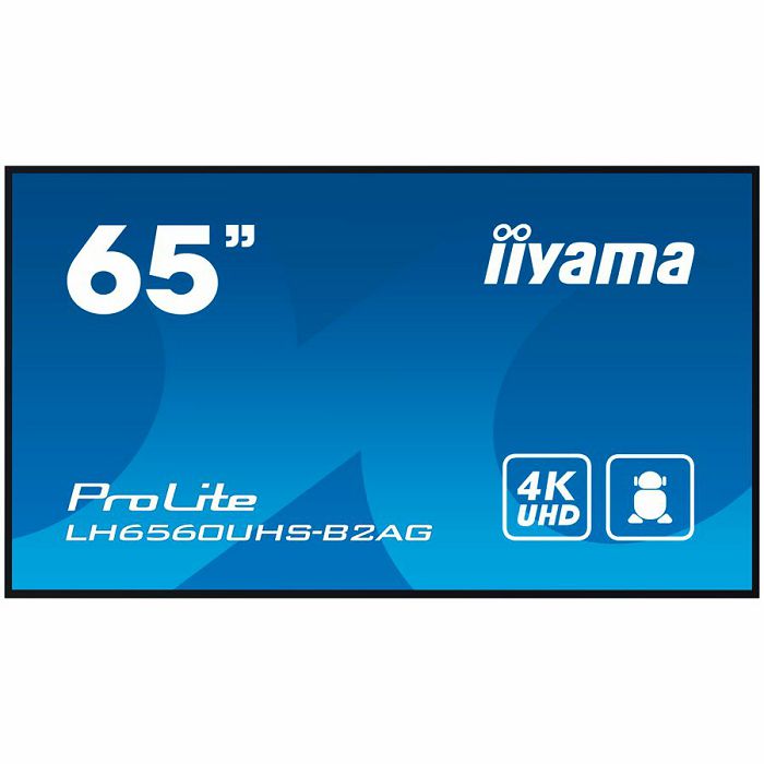 IIYAMA LFD LH6560UHS-B2AG 65 inch 4K UHD 500 cd 6.5ms Android 11 OS iiSignage 2 FailOver EShare