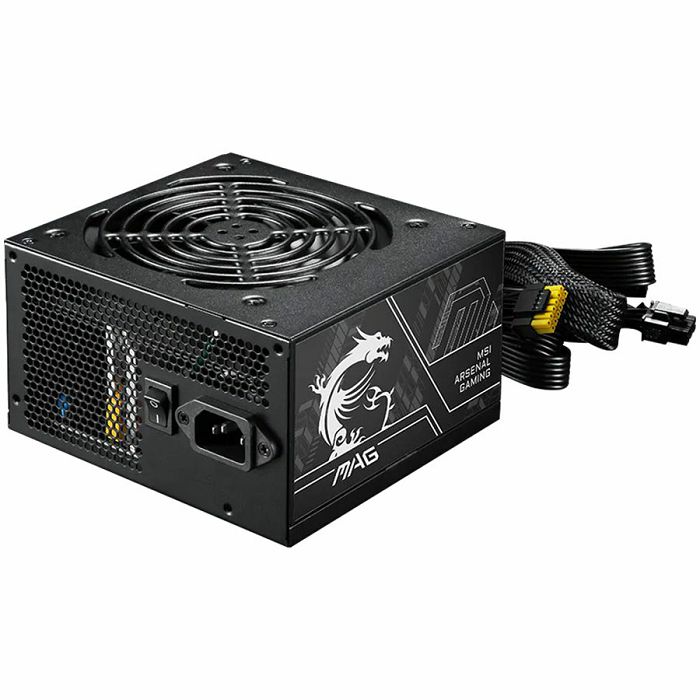 MSI MAG A750BN PCIE5 II, 750W 80+ Bronze, ATX 3.1, PCIe 5.1, 120mm Fan, Active PFC, OVP, OCP, SCP, OPP, UVP