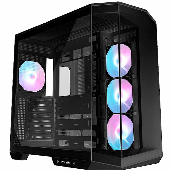 Chassis MAG PANO 100R PZ, ATX, Mid Tower, 4x Pre-installed ARGB Fan, 518.7 x 290 x 482mm, Black