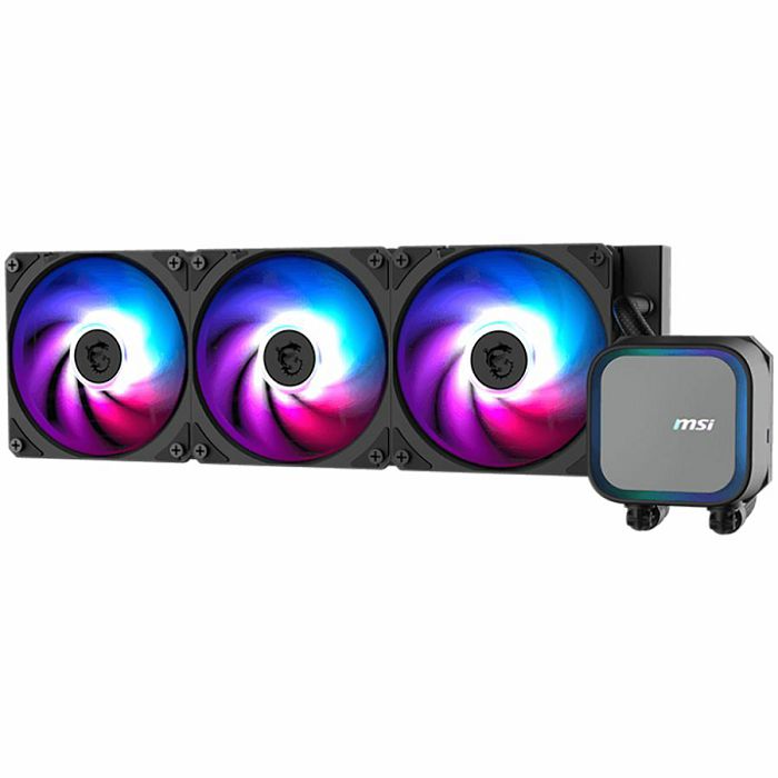 MSI MAG CORELIQUID A13 360, 3x120mm Pre-installed ARGB Daisy Chain Fans, Replacable Top Cover, Copper Base Intel LGA 1700/1851, AMD AM5/AM4, 3Y Warranty