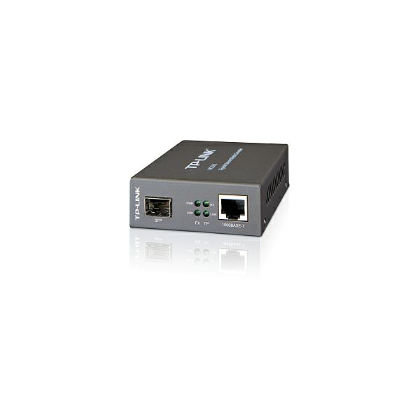 TP-Link Gigabit Optički pretvarač 1000Mbps RJ45 u 1000Mbps SFP slot podrška za MiniGBIC module, strujni adapter,chassis mountable