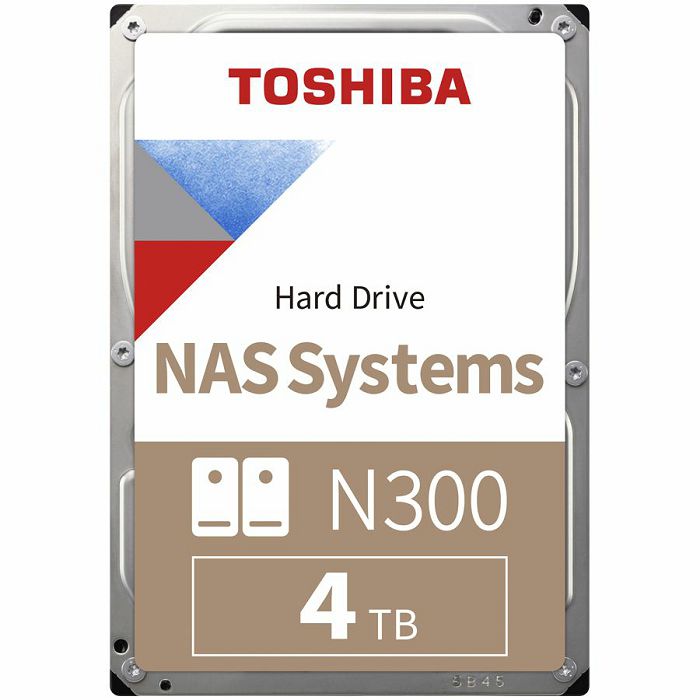HDD NAS Toshiba N300 (3.5 4TB, 7200RPM, 512MB, SATA 6Gb/s), bulk