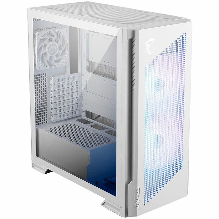 Chassis MPG VELOX 300R AIRFLOW PZ WHITE, eATX, Mid Tower, 4x Pre-installed ARGB Fan, 485 x 235 x 518 mm, White