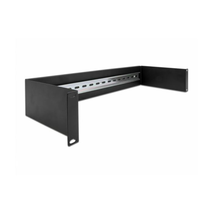 Delock 19” DIN rail Panel 2U black