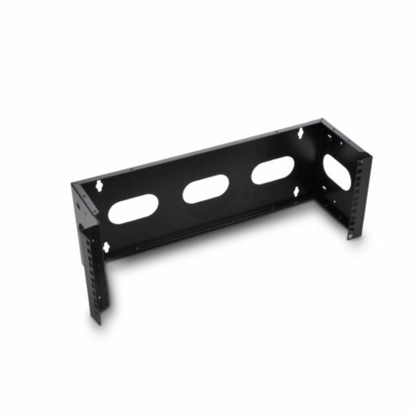 NaviaTec 19" Wall Mount Bracket 2U 6" deep (Black)