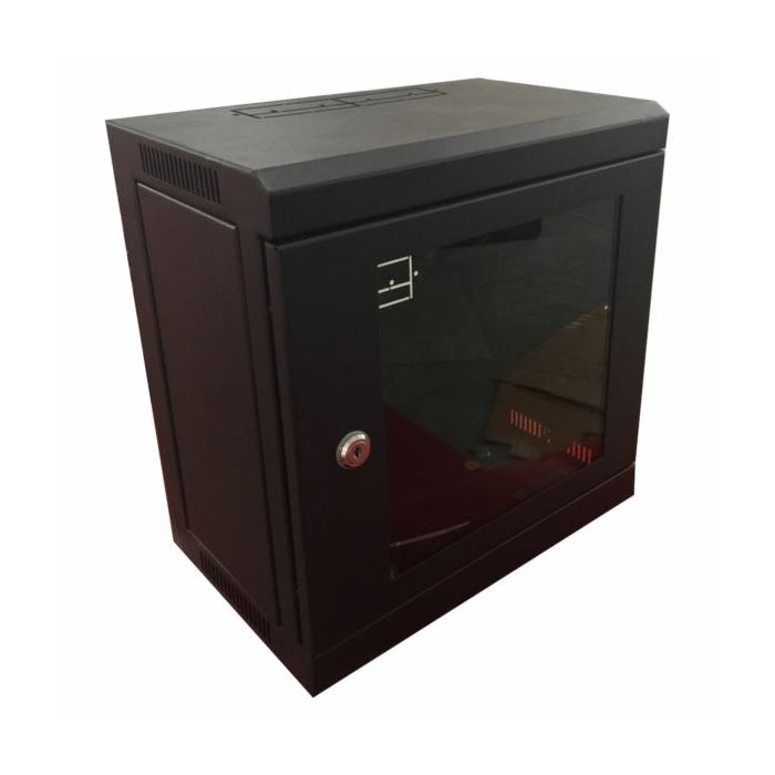 NaviaTec zidni mrežni ormar 10U 350 x 300mm, jednodjelni 10", SOHO, crni