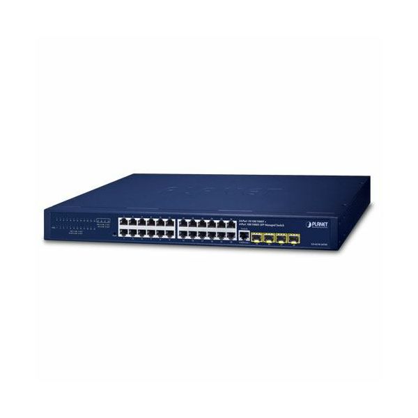 Planet 24-Port 10 100 1000T 4-Port 100 1000X SFP Managed Gigabit Switch