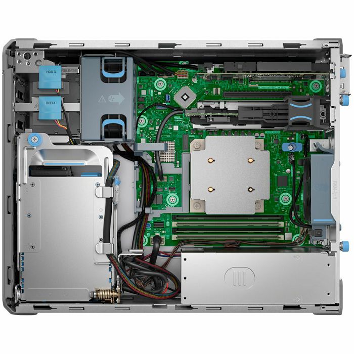 DELL EMC PowerEdge T160, 3x3.5"+2x2.5" SATA, Xeon 6 6315P 2.8G 4C/4T, 16GB UDIMM 5600 ECC, 480GB SSD SATA RI, iDRAC9 Ent, 300W PSU, TPM 2.0 V6, BCM 5720 DP 1GbE, No RAID, No OS, Tower, 3Y