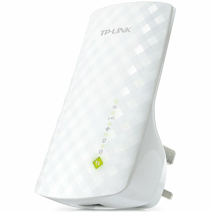 AC750 Dual Band Wireless Wall Plugged Range Extender, Mediatek, 433Mbps at 5GHz + 300Mbps at 2.4GHz, 802.11ac/a/b/g/n, Ranger Extender button, Range extender mode, with internal Antennas