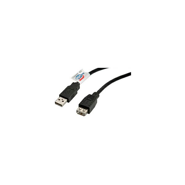 Roline USB2.0 TIP A-A (M/F), 1.8m, bež (produžni)