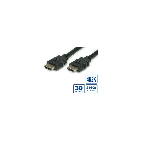 HDMI Ultra HD kabel sa mrežom, M/M, crni, 3.0m