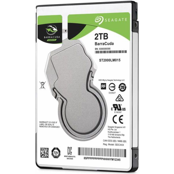 HDD, 2TB, 5400rpm, SATA, 128MB