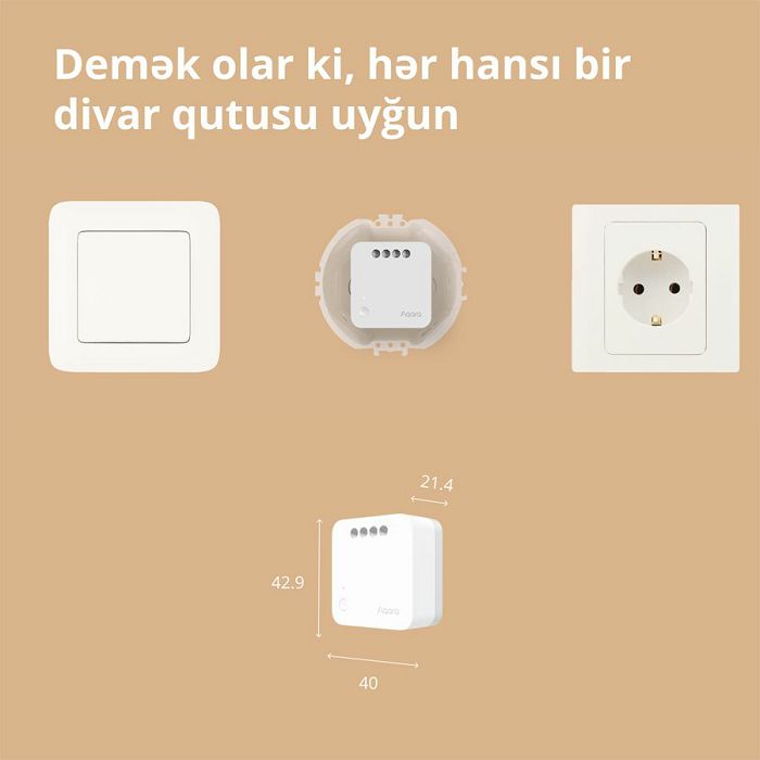 Aqara Single Switch Module T1 (No Neutral): Model No: SSM-U02; SKU: AU002GLW01
