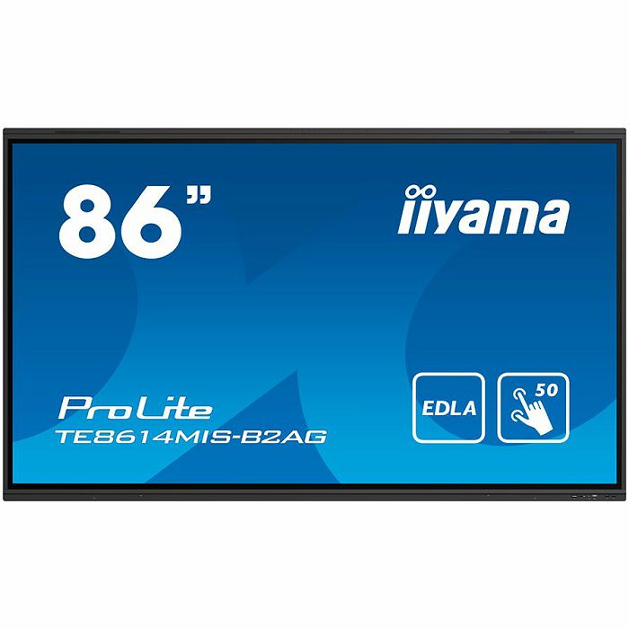 IIYAMA LFD TE8614MIS-B2AG 86" Google EDLA Certified Interactive display VA 3840 x 2160 435 cd/m² 4000:1 6.5ms PureTouch-IR⁺ 50, 10pt writing  iiWare 12E (Android 13 OS) featuring iiyama DMS