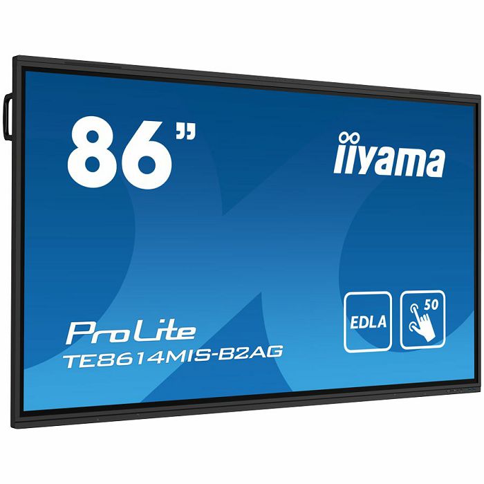 IIYAMA LFD TE8614MIS-B2AG 86" Google EDLA Certified Interactive display VA 3840 x 2160 435 cd/m² 4000:1 6.5ms PureTouch-IR⁺ 50, 10pt writing  iiWare 12E (Android 13 OS) featuring iiyama DMS