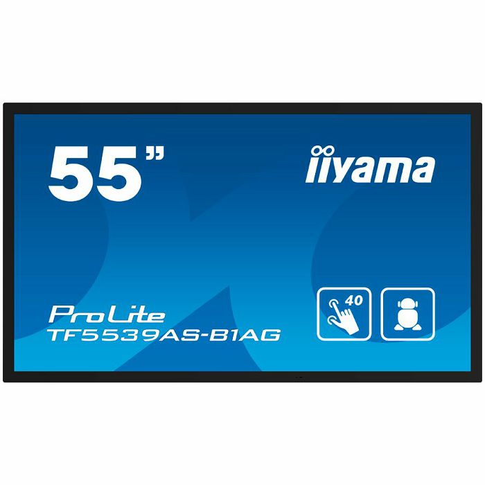 IIYAMA Prolite TF5539AS-B1AG Business Monitor - 139 cm (54.6"), 4K UHD (3840x2160), IPS LED, 60Hz, 8ms, 500 cd/m²