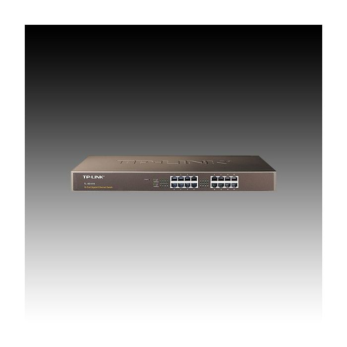 Switch TP-LINK TL-SG1016 (16 x 1000/100/10Mbps, Rackmount, Auto-Negotiation, MDI/MDI-X switch) Retail