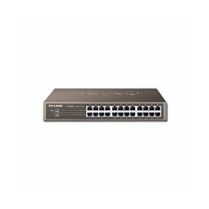 Switch TP-Link TL-SG1024D 24-port Gigabit Desktop/Rachmount Switch, 24 10/100/1000M RJ45 ports, 13-inch rack-mountable steel case