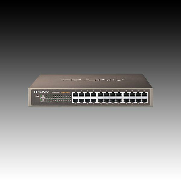 Switch TP-Link TL-SG1024D 24-port Gigabit Desktop/Rachmount Switch, 24 10/100/1000M RJ45 ports, 13-inch rack-mountable steel case