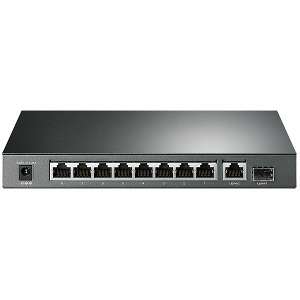 TP-Link SG1210P 10-Port Gigabit PoE+ Switch, 8 Gigabit PoE+ Ports, 1 Gigabit RJ45 Ports and 1 Gigabit SFP Slots, 802.3at/af, 63W PoE Power, Desktop Steel Case